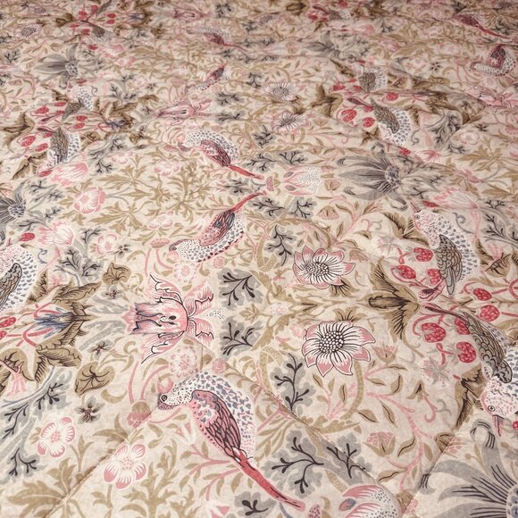 William Morris At Home Cotton Polyester Floral & Bird Pattern comforter Blanket - Picture 3 of 10